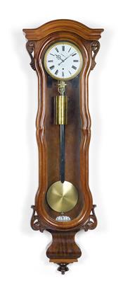 A Historism Period wall pendulum clock from Vienna, with 6 months power reserve, - Umění a starožitnosti