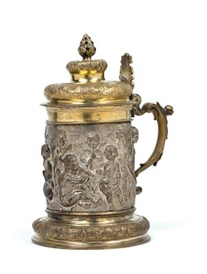 A stein with lid of the Historicist period, - Umění a starožitnosti