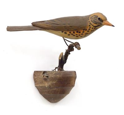 A Viechtau bird, a song thrush, - Umění a starožitnosti