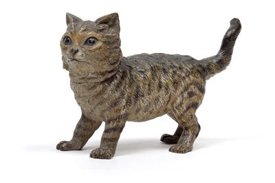 A Viennese bronze – inkwell in the form of a cat, - Antiques
