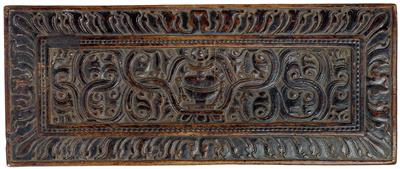 A wood book cover, Tibet, circa 18th century - Antiquariato