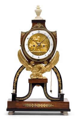 An Empire commode clock with automaton - Umění a starožitnosti