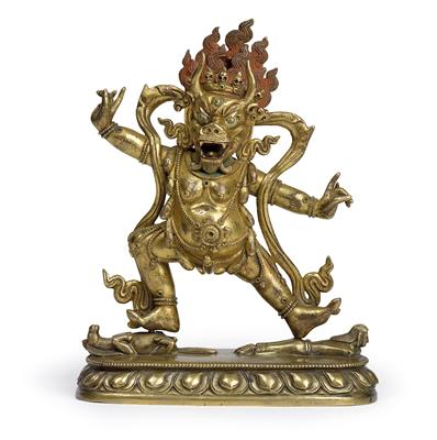 Yama Dharmaraya, Tibeto-Chinese, 18th century - Umění a starožitnosti