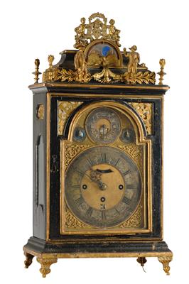 A Baroque Bracket Clock (‘Stockuhr’) with Calender - Antiques (Clocks, Asian Art, Metalwork, Faience, Folk Art, Sculpture)