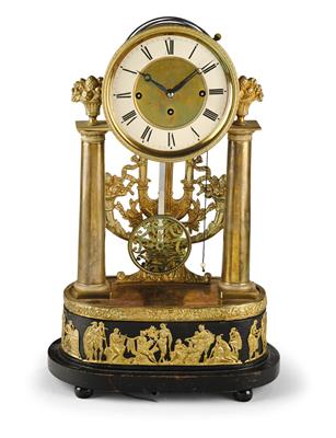 A Biedermeier Anniversary Clock with Musical Mechanism - Antiques (Clocks, Asian Art, Metalwork, Faience, Folk Art, Sculpture)