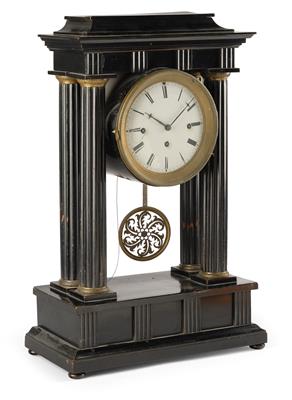 A Biedermeier Portico Clock with Musical Mechanism - Antiques (Clocks, Asian Art, Metalwork, Faience, Folk Art, Sculpture)