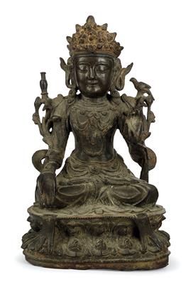 A Figure of Manjushri, China, 17th/18th century - Antiquariato