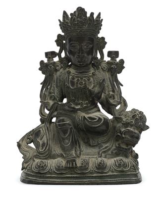 A Figure of Manjushri, China, 17th century - Antiquariato