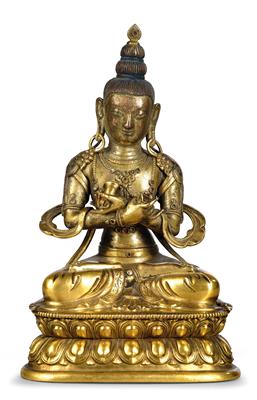 Vajradhara, tibeto-chinesisch, spätes 18. Jh. - Antiquitäten (Uhren, Metallarbeiten, Asiatika, Fayencen, Skulpturen, Textilien, Volkskunst)