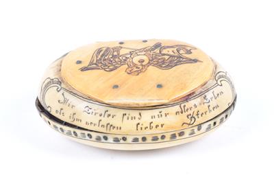 A Freedom Box from Tyrol, - Antiques (Clocks, Asian Art, Metalwork, Faience, Folk Art, Sculpture)