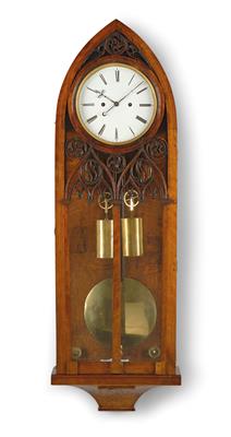 A Neo-Gothic Wall Pendulum Clock - Antiques (Clocks, Asian Art, Metalwork, Faience, Folk Art, Sculpture)