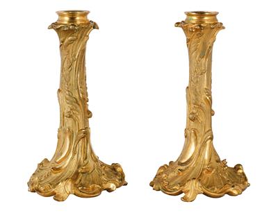 A Pair of Candleholders from France, - Starožitnosti