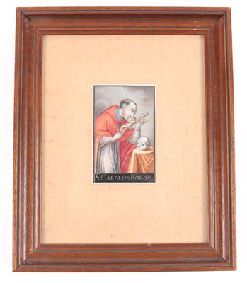 A Picture on Vellum, St. Charles Borromeo, - Antiquariato