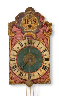 A Small Single Hand Baroque Iron Clock - Antiques (Clocks, Asian Art, Metalwork, Faience, Folk Art, Sculpture)