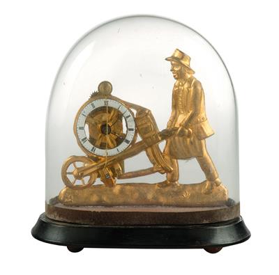 A Small Zappler Table Clock “The Wheelbarrow” - Starožitnosti