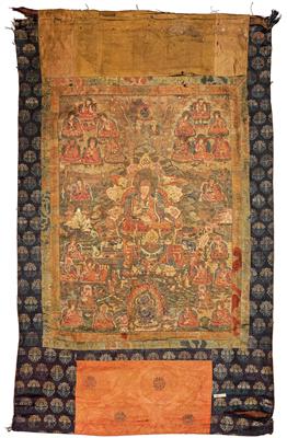 Thangka Tsarchen Losal Gyatso (1502-1566), Tibet, 18th century - Antiques (Clocks, Asian Art, Metalwork, Faience, Folk Art, Sculpture)