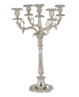 Four Large Five-Arm Candelabra, - Works of Art - Part 1