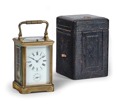 A “Grande Sonnerie” Travel Alarm with Case, from France, - Works of Art - Part 1