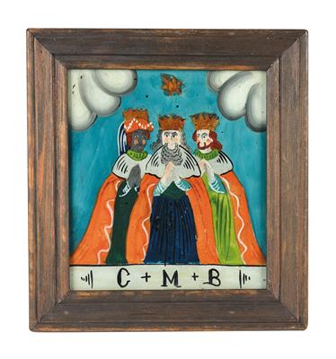 A Reverse Glass Painting, The Magi, - Antiquariato - Parte 1