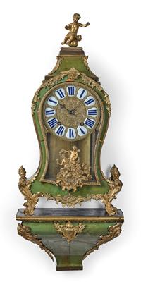 A Louis XV Boulle Clock with Console, ‘Etienne Baillon Paris’, - Starožitnosti - Část 1