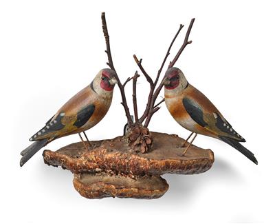 A Pair of Viechtau Birds (Chaffinches), - Works of Art - Part 1