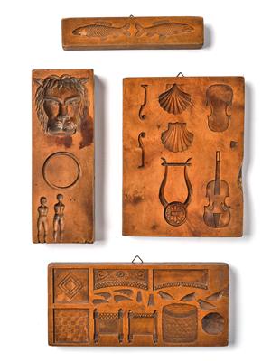 Four Tragacanth Moulds, - Works of Art - Part 1