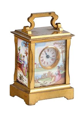 A Historicist Enamel Miniature Clock from Vienna - Starožitnosti - Část 1