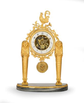 An Empire Ormolu Mantel Clock from Belgium, - Anitiquariato e mobili