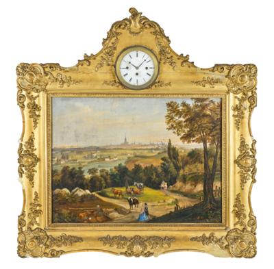 A Biedermeier Pictorial Clock with Musical Mechanism, - Anitiquariato e mobili