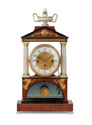 Biedermeier Kommodenuhr, - Antiquitäten