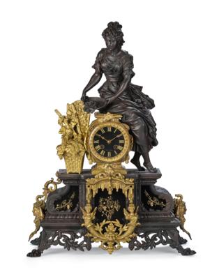 A Historicist Mantel Clock - “Wine Harvest”, - Antiques & Furniture
