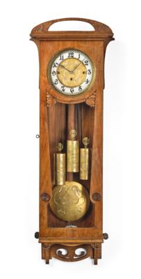 An Art Nouveau Wall Pendulum Clock, - Anitiquariato e mobili