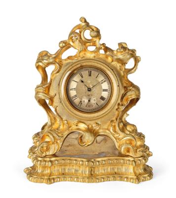 A Small Neo-Rococo Bronze Clock, - Anitiquariato e mobili