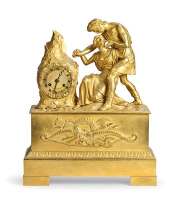 An Ormolu Mantel Clock "Angelique et Medor", - Anitiquariato e mobili