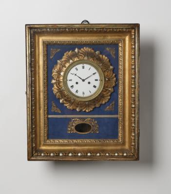 Kleine Biedermeier Rahmenuhr, - Hodiny