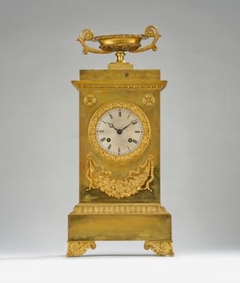 Louis Philippe Bronzekaminuhr, - Uhren