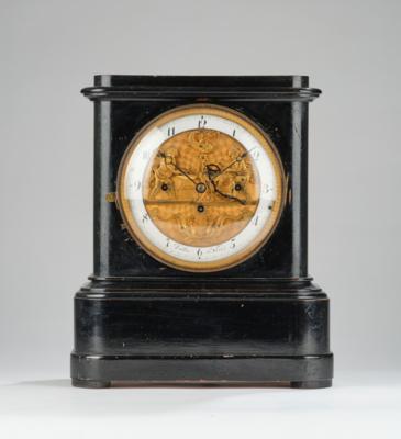 Wiener Biedermeier Kommodenuhr mit Automat, "Döller in Wien", - Clocks