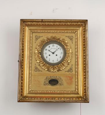 Wiener Biedermeier Rahmenuhr,"Franz Schlesinger in Wien", - Uhren