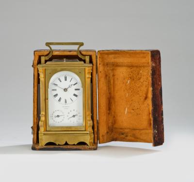 Wiener Biedermeier Reisewecker Etui, - Orologi