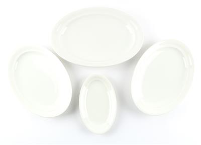3 ovale Platten, 1 ovale Beilagenschale, - Starožitnosti