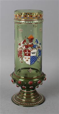 Pokal mit Wappen, - Antiques