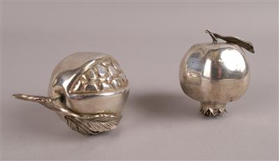 Zwei Silber Granatäpfel, - Stříbro
