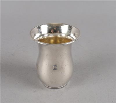 Spätbeidermeier Silber Becher, - Silber