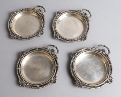 4 deutsche Silber Schalen, - Silber