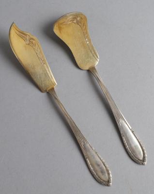 2 deutsche Silber Vorleger, - Silver