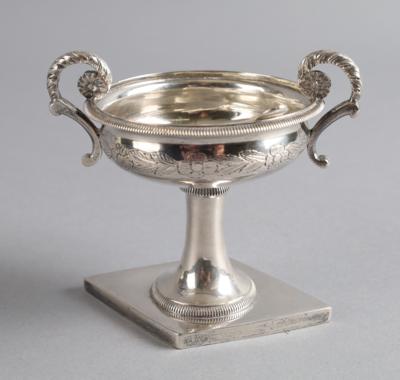 Wiener Frühbiedermeier Silber Gewürzschälchen, - Silver