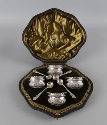 Londoner viktorianische Silber Gewürzgarnitur, - Argenti