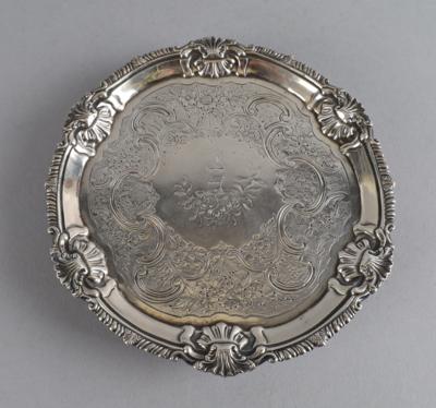 Londoner Georg III. - gefußte Silber Platte, - Silver