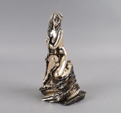 Weibliche Statuette, - Silber