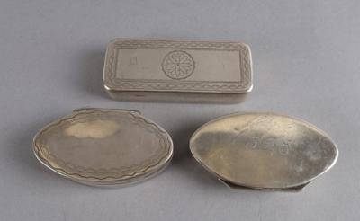 3 schwedische Dosen, - Silver